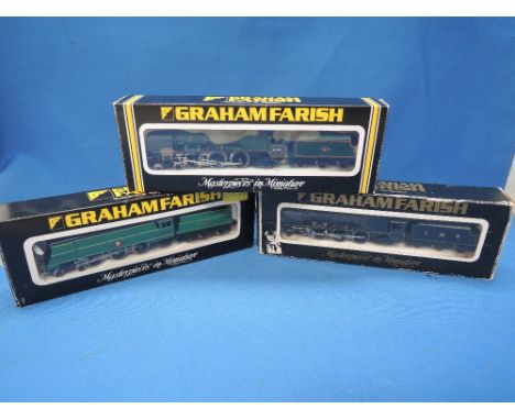 Three Graham Farish N gauge 4-6-2 loco's & tenders, King George VI,  unnamed 6242 & Southern 21C17 all boxed