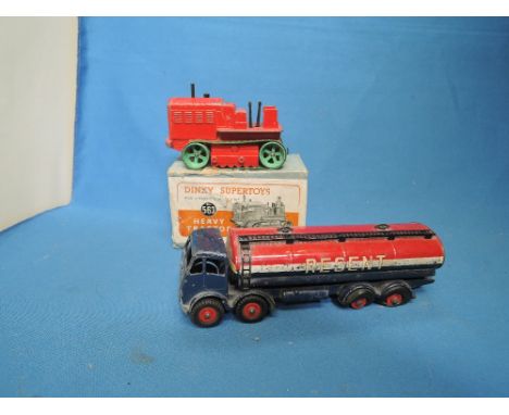 A Dinky Supertoys die-cast, Heavy Tractor, in original box 563 and a Dinky Supertoys die-cast Foden Regent tanker