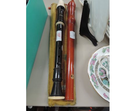 An Aulus recorder and a Korrily recorder