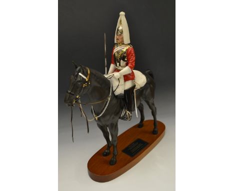 A Beswick model, Life Guard: A Tropper in Mounted Review Order dressed for ceremonial duties, modelled by Graham Tongue for t