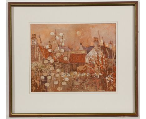 * LEONARD GRAY RSW (SCOTTISH), EVENING LIGHT watercolour on paper, signed. titled verso 37cm x 45.5cm Mounted, framed and und