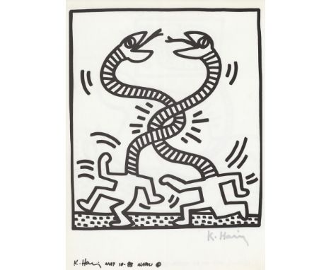 Artist: Keith Haring (American, 1958 - 1990). Title: "Naples Suite #06 [untitled]". Medium: Lithograph. Date: Composed 1983. 