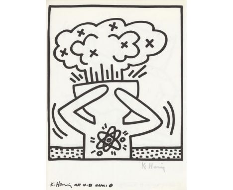 Artist: Keith Haring (American, 1958 - 1990). Title: "Naples Suite #18 [untitled]". Medium: Lithograph. Date: Composed 1983. 