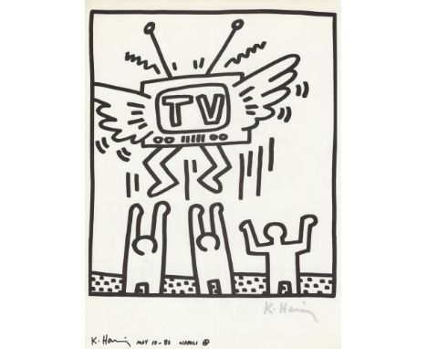 Artist: Keith Haring (American, 1958 - 1990). Title: "Naples Suite #02 [untitled]". Medium: Lithograph. Date: Composed 1983. 