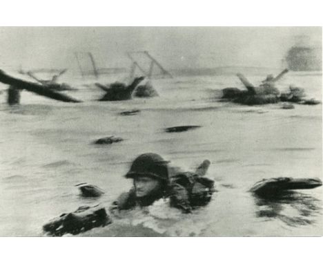 Artist: Robert Capa (Hungarian, 1913-1954). Title: "Omaha Beach, Normandy, France: D-Day, June 6, 1944 ["The Face in the Surf