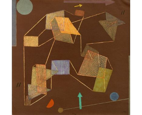 Artist: Paul Klee (Swiss/German, 1879 - 1940). Title: "Auftrieb ["Soaring and Gliding"]". Medium: Original color lithograph. 