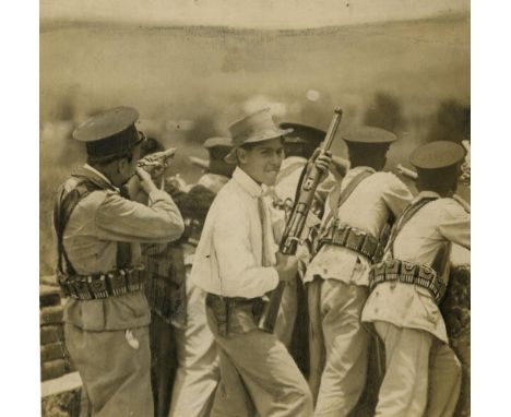 Artist: C. B. Waite (American, c.1860-c.1929). Title: "Mexican Revolution Battle Scene". Medium: Vintage gelatin silver print