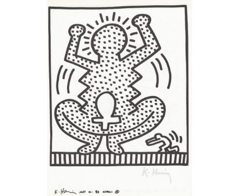 Artist: Keith Haring (American, 1958 - 1990). Title: "Naples Suite #09 [untitled]". Medium: Lithograph. Date: Composed 1983. 