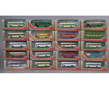 Twenty Gilbow Exclusive First Edition die-cast scale model coaches, each with window box.