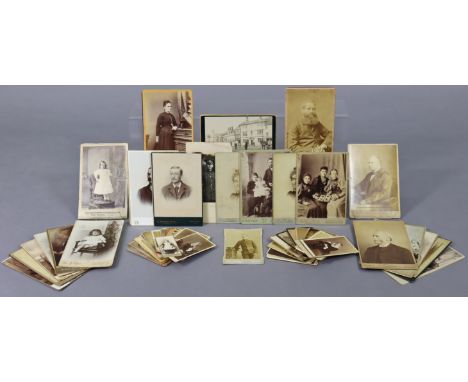 Sixty-four various vintage carte-de-visite &amp; cabinet cards – all portrait studies.