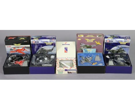 Four Corgi Aviation Archive Limited Edition scale model aircraft “BAE Hawk T1A Royal Air Force Acrobatics Team The Red Arrows