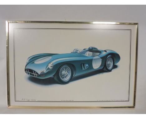 M.A. Lacey - 1959 Aston Martin DBR1/300, a limited edition print 194/850.