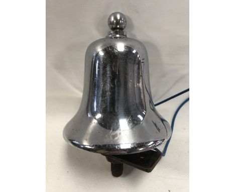 A chrome plated fire engine bell.