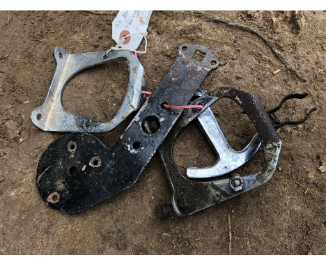 Alvis Speed model steering column lighting brackets. 