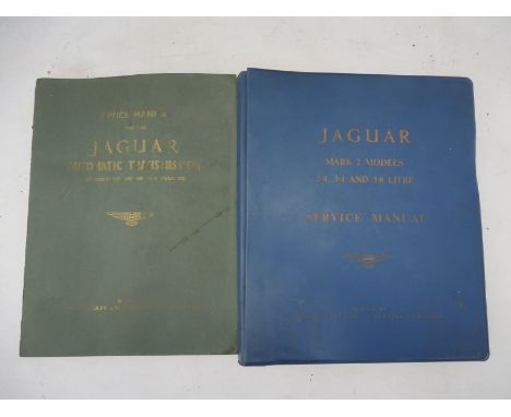 A Jaguar Mk.II service manual and one other for Jaguar Automatic Transmission. 