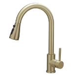 RRP £48.98 Heable Kitchen Sink Mixer Tap with Pull Down Sprayer Brushed Gold