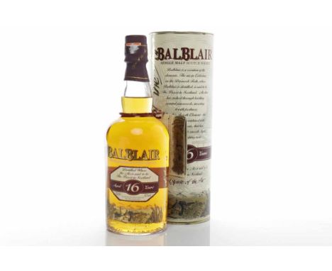 BALBLAIR 'SPIRIT OF THE AIR' AGED 16 YEARS Single Malt Scotch Whisky. 70cl, 40% volume, in tube.