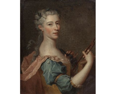 French School, 18th CenturyPortrait of a lady, half-length, as Music oil on canvas31.1 x 25.2cm (12 1/4 x 9 15/16in).For furt