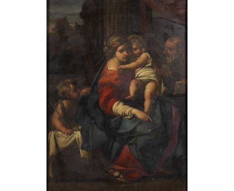 After Annibale Carracci, circa 1800The Holy Family with the Infant Saint John the Baptist oil on copper38.4 x 28.7cm (15 1/8 