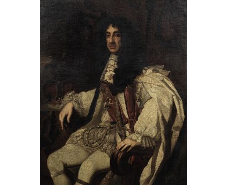 After Sir Peter Lely, early 18th CenturyPortrait of King Charles II, three-quarter length, in robes of the Order of the Garte