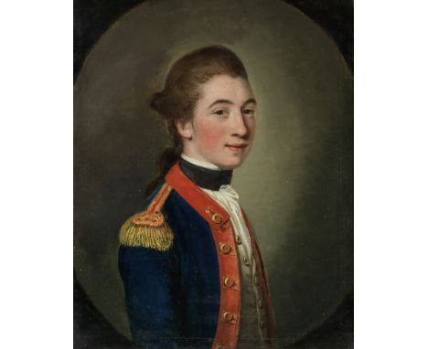 Attributed to Katherine Read (Forfarshire 1723-1778 ?)Portrait of Captain Robert Beatson, half-length, in military uniform, w