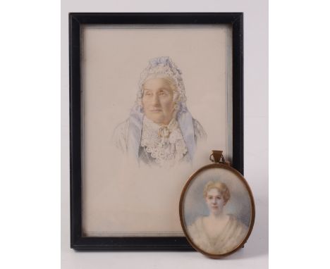Two portrait miniatures.