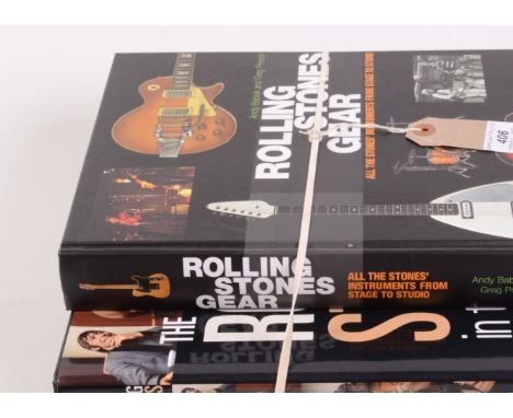 Three Rolling Stones related books,"Stones Gear", "In the Beginning" and "Street Fighting Years".