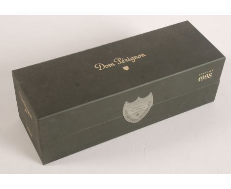 A boxed bottle of Dom Perignon champagne vintage 1988, labelled Moet et Chandon a Epernay. 