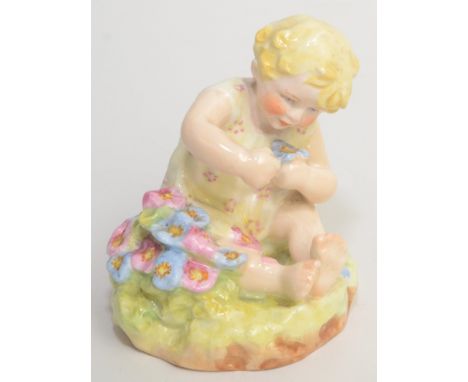 A Royal Worcester porcelain figure entitled 'Mischief', by Freda Doughty, No 2914, height 8cm.