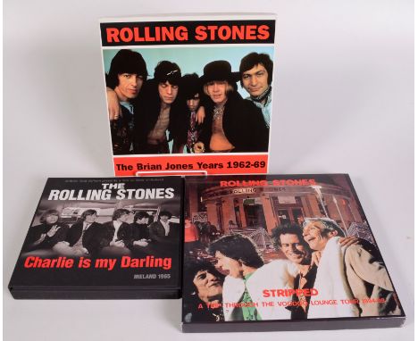 The Rolling Stones, boxed Brian Jones Years, Stripped and Charlie Is My Darling boxed CD/DVD sets.