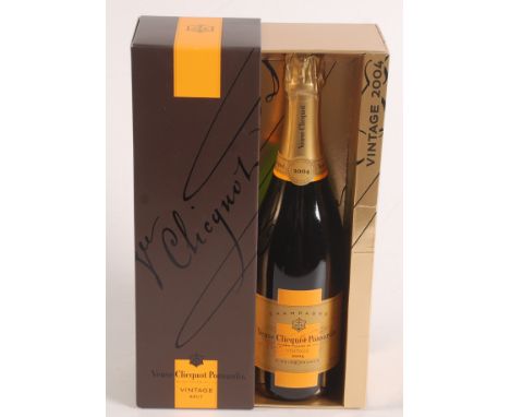 A boxed bottle of Veuve Cliquot Ponsardin, Reims, France champagne vintage 2004.