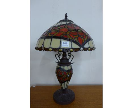 A Tiffany style table lamp