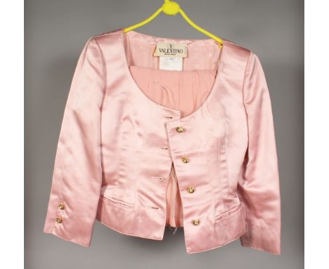 A VALENTINO VINTAGE PINK SKIRT &amp; JACKET.