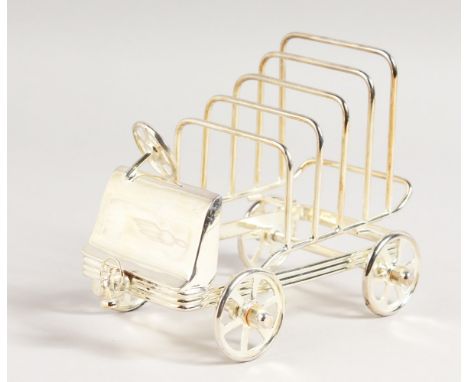 A VINTAGE CAR FOUR DIVISION TOAST RACK.