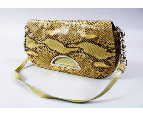 A CHRISTIAN DIOR SNAKESKIN BAG.