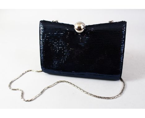 A CHRISTIAN DIOR SEQUINNED EVENING BAG.