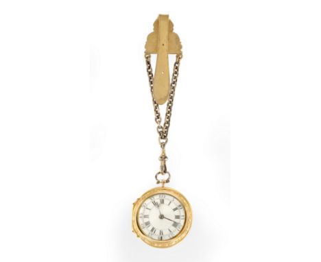Thomason Fitter, London, a gold pair case repouss&eacute; pocket watch,C.1760,Gilt full plate fusee verge movement, pierced a
