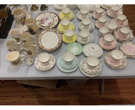 A LARGE QUANTITY OF CERAMIC TEA WARE TO INCLUDE PARAGON, DUCHESS ETC 