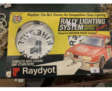 A BOXED RAYDYOT RALLY LIGHTING SYSTEM (QUARTZ OPTIC POWER) 