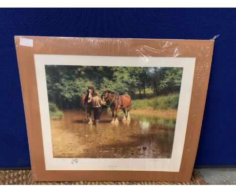 A TONY SHEATH MOUNTED PRINT 'COOLING OFF' LIMITED EDITION 49/500 WHOLESALE PRICE £120 