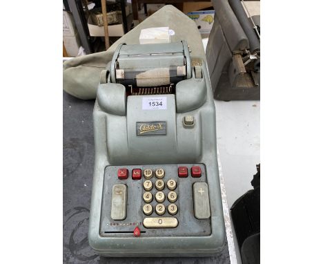 A VINTAGE ADDO-X TILL ADDING MACHINE 