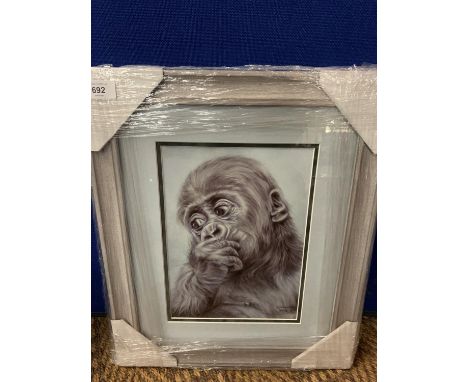 A SUSAN BAXTER FRAMED PRINT 'IMAGINE' URANGATANGS WHOLESALE PRICE £75 