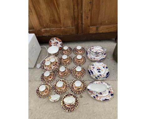 AN ASSORTMENT OF CERAMIC WARE TO INCLUDE TUREEN, SAUCE BOAT AND TEN MATCHING TRIOS ETC 