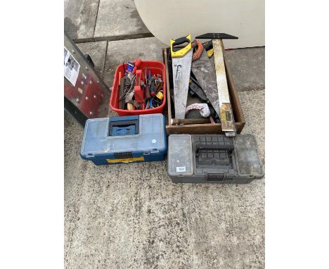VARIOUS TOOLS - SPANNERS, SAWS, CHISELS ETC 