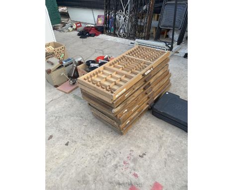 A COLLECTION OF TWELVE VINTAGE PRINTERS TRAYS 