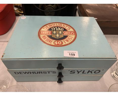A VINTAGE DEWHURSTS SYLKO THREE DRAWER BOX 