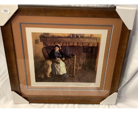 A DAVID SHEPHERD FRAMED PRINT 'COTTAGE COMPANIONS' LIMITED EDITION 270/850 WHOLESALE PRICE £225 