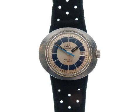 Omega - Lady's Geneve Dynamic stainless steel cased automatic wristwatch, silver dial with navy blue outer chapter ring with 