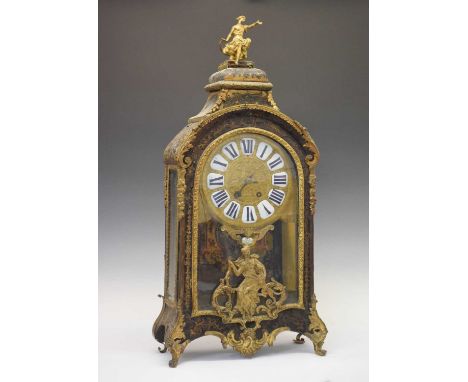 For restoration: French Louis XIV / XV transitional boulle bracket clock, the 9-inch cellular Roman dial with blue numerals a