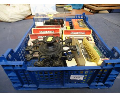 9 ASSORTED BOXED VEHICLES INCLUDING CORGI, LLEDO AND SOLIDO, 2 LOOSE VEHICLES AND A BOBBIN HOLDER